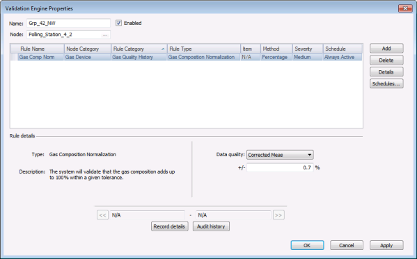Validation Engine Properties